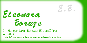 eleonora boruzs business card